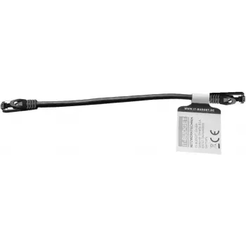 IT-BUDGET Full Copper Premium Patchkabel - Flex AWG 26 - Cat.8.1 - 2000 MHz - bez halogénov - PoE+ - 40 Gbit - čierna - 0,25 m