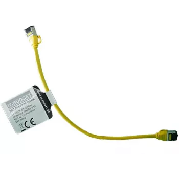 IT-BUDGET Full Copper Premium Patchkabel - Slim AWG 28 - Cat.8.1 - 2000 MHz - bez halogénov - PoE+ - 40 Gbit - žltá - 0,50 m