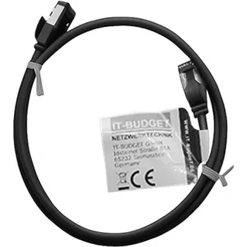 IT-BUDGET Full Copper Premium Patchkabel - Slim AWG 28 - Cat.8.1 - 2000 MHz - bez halogénov - PoE+ - 40 Gbit - čierna - 1 m