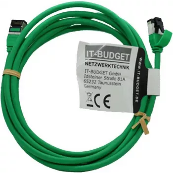 IT-BUDGET Full Copper Premium Patchkabel - Slim AWG 28 - Cat.8.1 - 2000 MHz - bez halogénov - PoE+ - 40 Gbit - zelená - 2 m