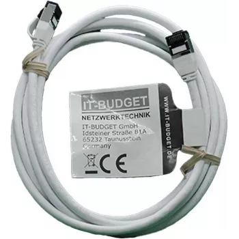 IT-BUDGET Full Copper Premium Patchkabel - Slim AWG 28 - Cat.8.1 - 2000 MHz - bez halogénov - PoE+ - 40 Gbit - biela - 3 m (90ITBSLIM81PK3W)