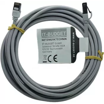 IT-BUDGET Full Copper Premium Patchkabel - Slim AWG 28 - Cat.8.1 - 2000 MHz - bez halogénov - PoE+ - 40 Gbit - sivá - 5 m (90ITBSLIM81PK5G)