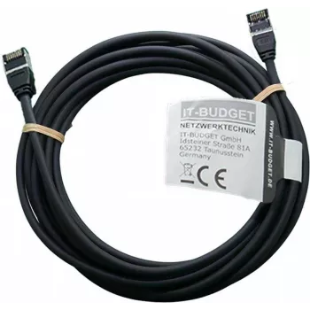 IT-BUDGET Full Copper Premium Patchkabel - Slim AWG 28 - Cat.8.1 - 2000 MHz - bez halogénov - PoE+ - 40 Gbit - čierna - 5 m (90ITBSLIM81PK5S)