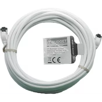 IT-BUDGET Full Copper Premium Patchkabel - Slim AWG 28 - Cat.8.1 - 2000 MHz - bez halogénov - PoE+ - 40 Gbit - biela - 5 m (90ITBSLIM81PK5W)