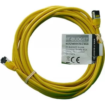 IT-BUDGET Full Copper Premium Patchkabel - Slim AWG 28 - Cat.8.1 - 2000 MHz - bez halogénov - PoE+ - 40 Gbit - žltá - 5 m (90ITBSLIM81PK5Y)