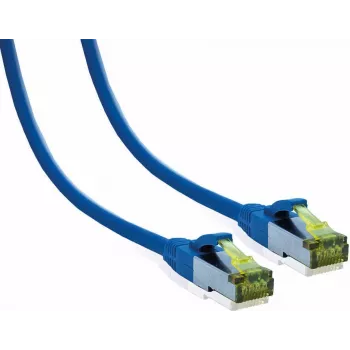 IT-BUDGET Premium patch kábel Cat.6A s Cat.7 káblom - 600 MHz - LSZH - PoE+ - 10 Gigabit - modrý - 5 m