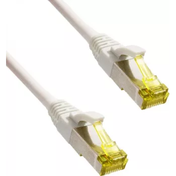 IT-BUDGET Full Copper Premium patch kábel - Super Flex TPE - Cat.6A - s Cat.7 káblom - 600 MHz - bezhalogénový - PoE+ - 10GBit - biely - 0,15 m (90ITBFLEX6A7PK015W)