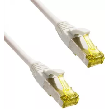 IT-BUDGET Full Copper Premium patch kábel - Super Flex TPE - Cat.6A - s Cat.7 káblom - 600 MHz - bezhalogénový - PoE+ - 10GBit - biely - 1,5 m