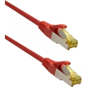 IT-BUDGET Full Copper Premium patch kábel - Super Flex TPE - Cat.6A - s Cat.7 káblom - 600 MHz - bezhalogénový - PoE+ - 10GBit - červený - 1,5 m