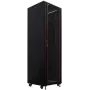 IT-BUDGET 19-palcový sieťový rozvádzač SRK - 42U - 600x800 mm - sklenené/ocelené dvere - Flatpack - čierny (90ITB19SRK4268GSN)