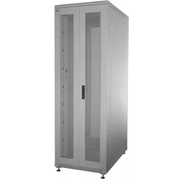 IT-BUDGET 19-palcový sieťový rozvádzač SRK - 42U - 600x600 mm - perforované dvojité dvere vpredu a vzadu - Flatpack - svetlosivý (RAL 7035) (90ITB19SRK4266DTGN)