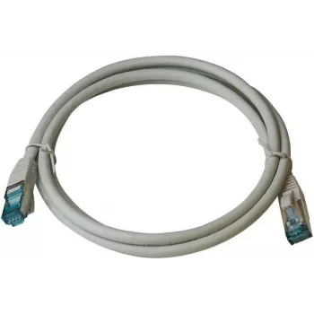 IT-BUDGET Full Copper Premium patch kábel - Cat.6A - 500 MHz - bez halogénov - PoE+ - AWG 26/7 - sivý - 0,15 m