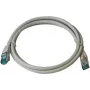 IT-BUDGET Full Copper Premium patch kábel - Cat.6A - 500 MHz - bez halogénov - PoE+ - AWG 26/7 - sivý - 0,15 m