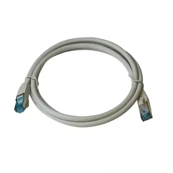 IT-BUDGET Full Copper Premium patch kábel - Cat.6A - 500 MHz - bez halogénov - PoE+ - AWG 26/7 - sivý - 0,50 m