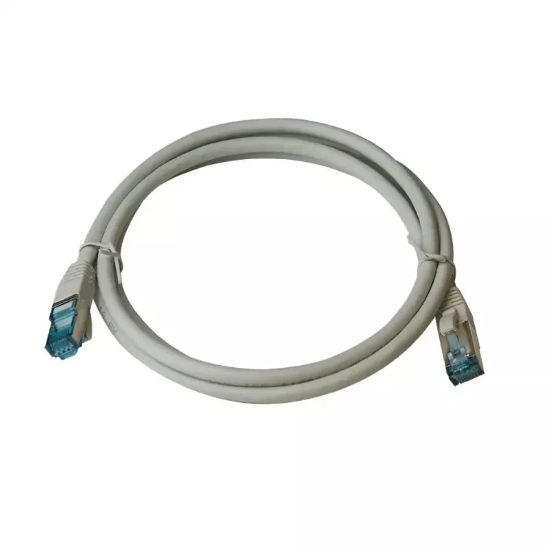 IT-BUDGET Full Copper Premium patch kábel - Cat.6A - 500 MHz - bez halogénov - PoE+ - AWG 26/7 - sivý - 0,50 m