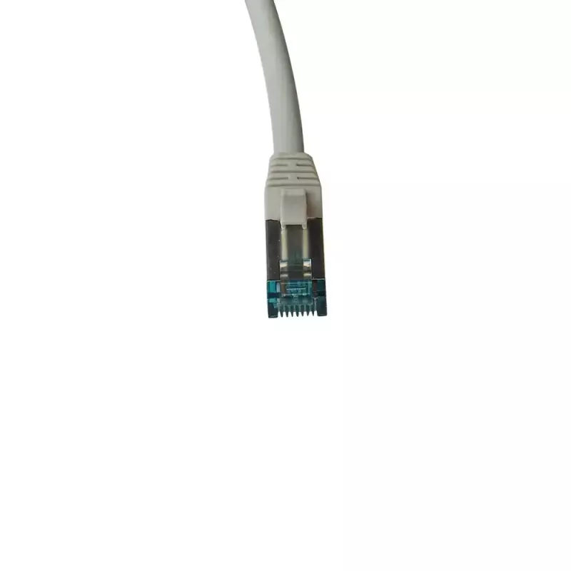 IT-BUDGET Full Copper Premium patch kábel - Cat.6A - 500 MHz - bez halogénov - PoE+ - AWG 26/7 - sivý - 0,50 m