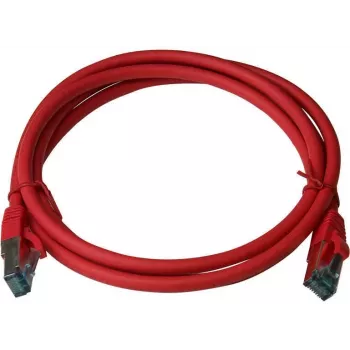 IT-BUDGET Full Copper Premium patch kábel Cat.6A 500 MHz LSZH PoE+ AWG 26/7 červený 0,5 m