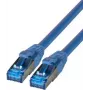 IT-BUDGET Full Copper Premium patch kábel - Super Flex TPE - Cat.6A - 500MHz - LSZH - PoE+ - AWG 27 - modrý - 0,15 m