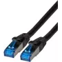 IT-BUDGET Full Copper Premium patch kábel - Super Flex TPE - Cat.6A - 500MHz - LSZH - PoE+ - AWG 27 - čierny - 0,15 m