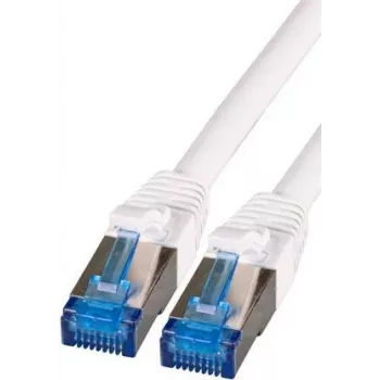 IT-BUDGET Full Copper Premium patch kábel - Super Flex TPE - Cat.6A - 500MHz - LSZH - PoE+ - AWG 27 - biely - 0,15 m