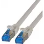 IT-BUDGET Premium patch kábel - Super Flex TPE - Cat.6A - 500MHz - LSZH - PoE+ - AWG 27 - sivý - 0,25 m