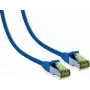 IT-BUDGET Full Copper Premium patch kábel Cat.6A s Cat.7 surovým káblom 600 MHz bezhalogénový PoE+ 10GBit modrý 30 m