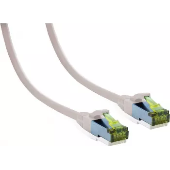 IT-BUDGET Full Copper Premium patch kábel - Cat.6A s Cat.7 surovým káblom - 600 MHz - bezhalogénový - PoE+ - 10GBit - biely - 25 m