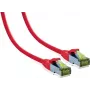 IT-BUDGET Full Copper Premium patch kábel Cat.6A s Cat.7 surovým káblom 600 MHz bezhalogénový PoE+ 10Gbit červený 10 m
