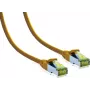 IT-BUDGET Full Copper Premium patch kábel Cat.6A s Cat.7 surovým káblom 600 MHz bezhalogénový PoE+ 10Gbit žltý 10 m