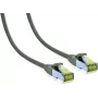 IT-BUDGET Full Copper Premium patch kábel - Cat.6A s Cat.7 surovým káblom - 600 MHz - bezhalogénový - PoE+ - 10GBit - sivý - 5 m