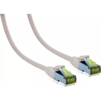 IT-BUDGET Full Copper Premium patch kábel - Cat.6A s Cat.7 surovým káblom - 600 MHz - bezhalogénový - PoE+ - 10GBit - biely - 1,5 m