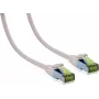 IT-BUDGET Full Copper Premium patch kábel - Cat.6A s Cat.7 surovým káblom - 600 MHz - bezhalogénový - PoE+ - 10GBit - biely - 1,5 m