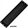 Rockstable panel na prechod káblov s kefovým tesnením - panel na manažment káblov - čierny - 276 mm - 73 mm - 10 mm - 180 g (RS19-CEBM)