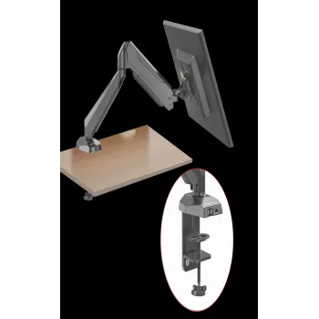 Rockstable RS-MM010B profesionálny držiak na jeden monitor - stolová svorka/priechodka - 8 kg - 15-32