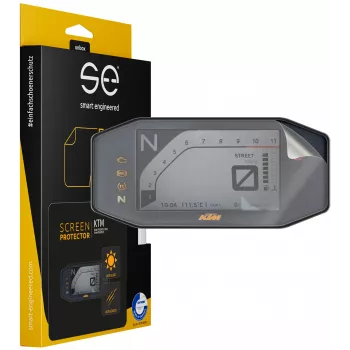 smart.engineered SE-DCP-2-0102-0166-1-M Ochranná fólia displeja pre KTM Duke 790 (2018-2022) / Duke 890 (2018-2022) / 690 Duke/R (2016-2019) - Transparentná