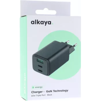 ALKAYA NEXUS GaN nabíjačka 65W čierna (CR-50004)