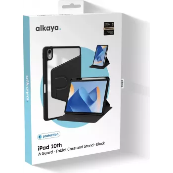 ALKAYA Lucid 360 iPad puzdro pre iPad 10. generácie (10,9 palcov, 2022) - čierna (CS-40002)