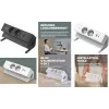 Fellowes Power Desk 2 stolová predlžovacia zásuvka, Type E, 2 zásuvky, 2 USB, čierna