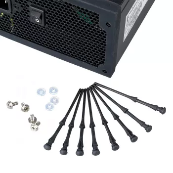 Akasa AK-MX002 antivibračné držiaky ventilátorov - čierne - guma - silikón - balenie 4 ks