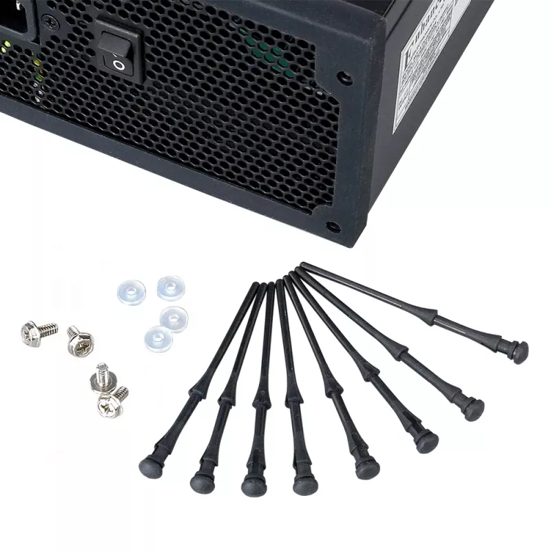 Akasa AK-MX002 antivibračné držiaky ventilátorov - čierne - guma - silikón - balenie 4 ks