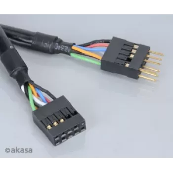 Akasa EX1394I-40 IEEE 1394 FireWire predlžovací kábel 40 cm (0,4 m) 6-pinový konektor samec na konektor samica čierny