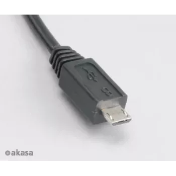 Akasa AK-CBUB05-10BK USB 2.0 kábel - USB-A na Micro-USB-B - 1m - čierny