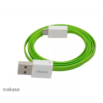 Akasa PROSLIM USB 2.0 kábel Pink Superslim Sync and Charge A - Micro B - 1m