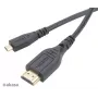 Akasa 1,5m High Speed HDMI with Ethernet kábel - HDMI Type-A na Micro HDMI - 4K - čierna