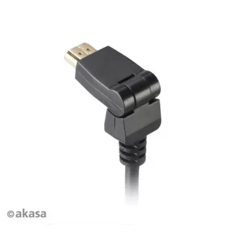 Akasa HDMI 2m kábel - High Speed s Ethernet, 4K @ 30Hz, pozlátený, čierny