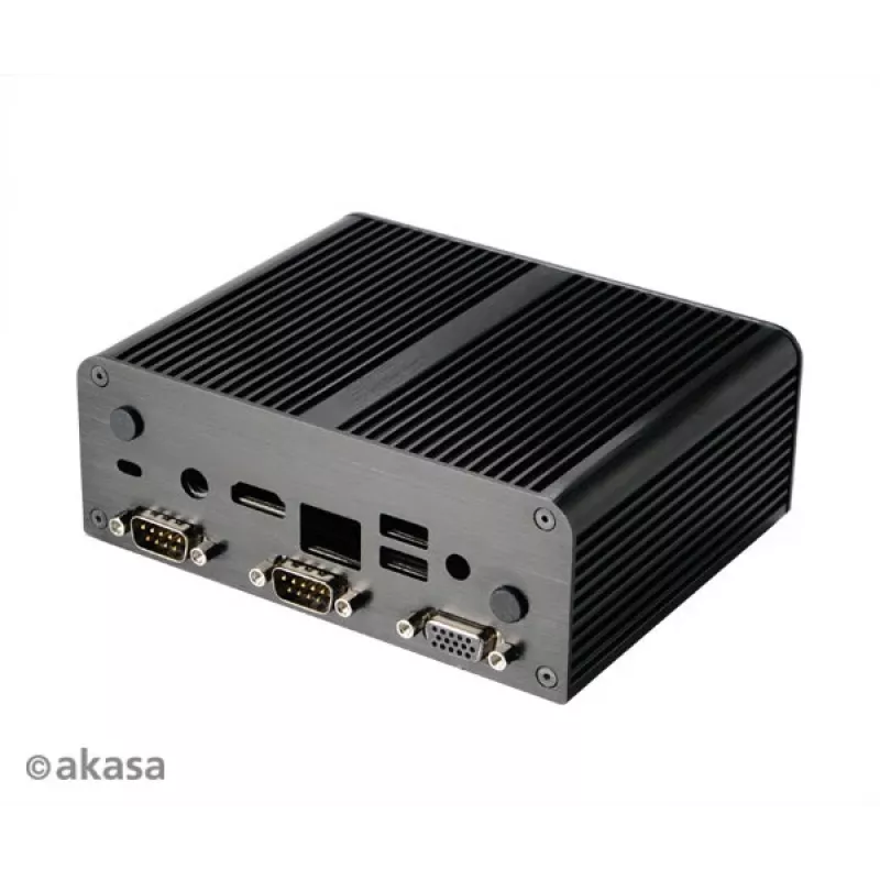 Akasa Newton T bezventilátorová Mini-PC skriňa pre Intel NUC (UCFF/Thin Mini-ITX) - bez napájacieho zdroja - čierna