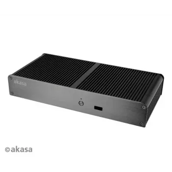 Akasa Tesla T bezventilátorová NUC skriňa - čierna - UCFF - USB