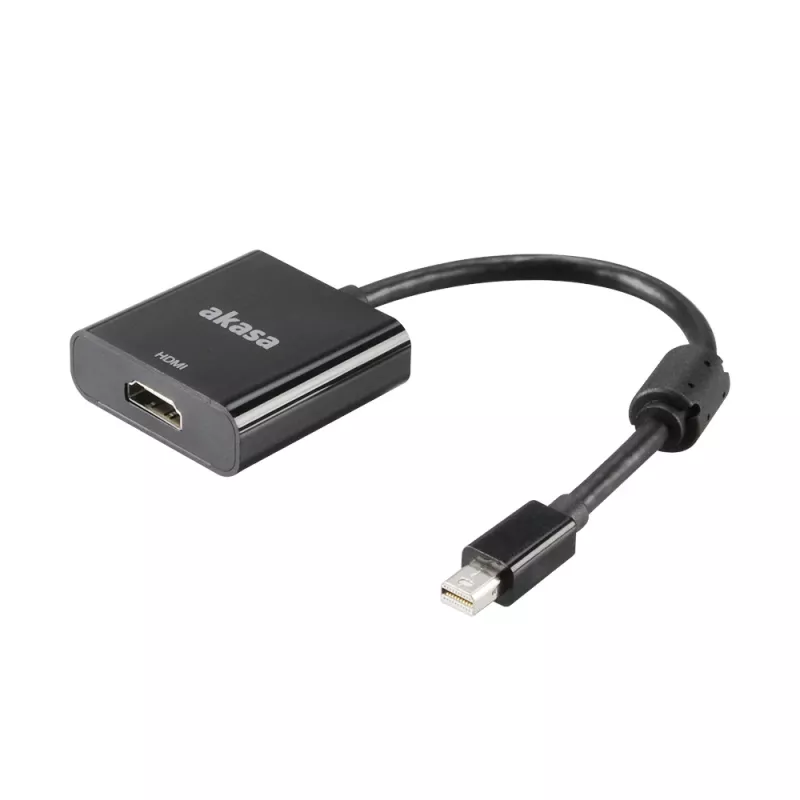 Akasa Mini DisplayPort samec na HDMI samica video adaptér - 4K@30Hz, čierny