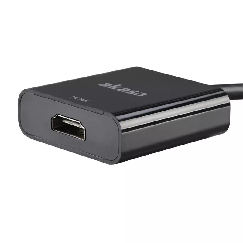 Akasa Mini DisplayPort samec na HDMI samica video adaptér - 4K@30Hz, čierny
