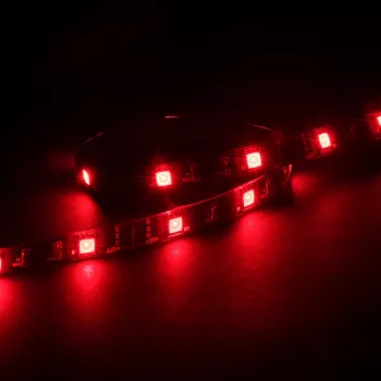Akasa Vegas M AK-LD05-50RD červený LED pásik na vnútorné osvetlenie PC skrine, 50 cm, magnetické uchytenie, 4-pin Molex